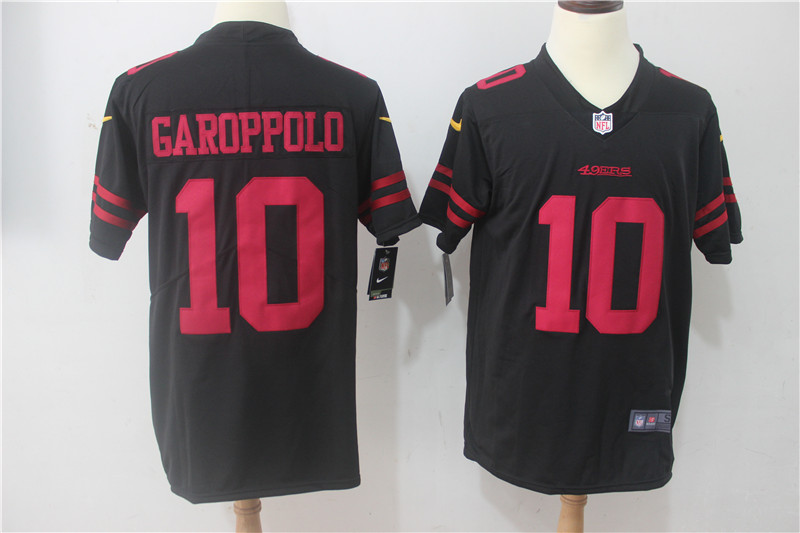 Men San Francisco 49ers #10 Garoppolo Black Nike Vapor Untouchable Limited NFL Jerseys->women nfl jersey->Women Jersey